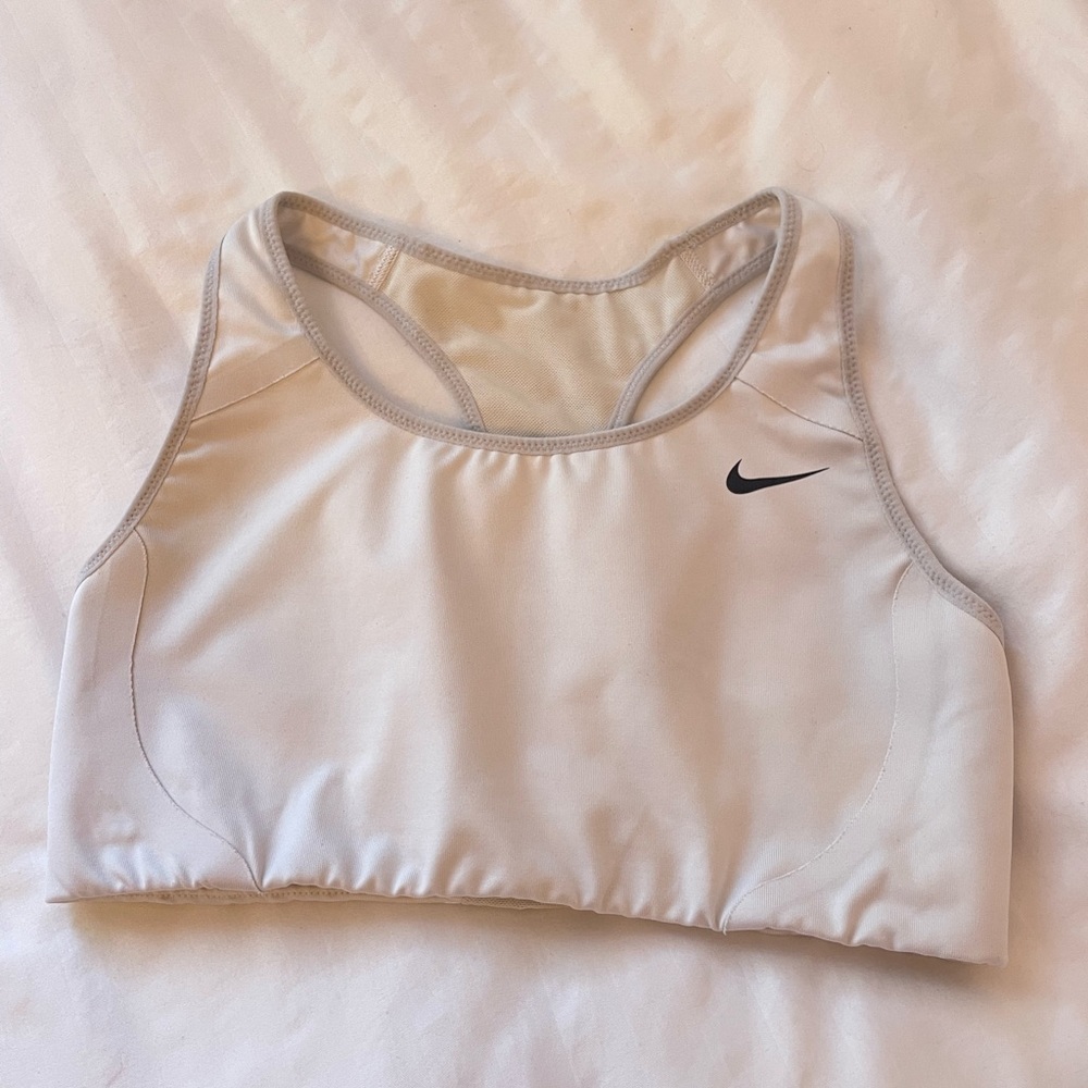 Nike Dri Fit White Sports Bra